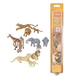 Wild Republic Nature Tube African Family Animal Figure, 13 Inches