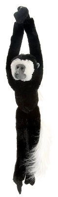Wild Republic Hanging Monkey Colobus Monkey Stuffed Animal, 20 Inches