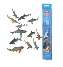 Wild Republic Nature Tube Sharks Animal Figure, 13 Inches