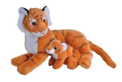 Wild Republic Mom & Baby Tiger Stuffed Animal, 12 Inches
